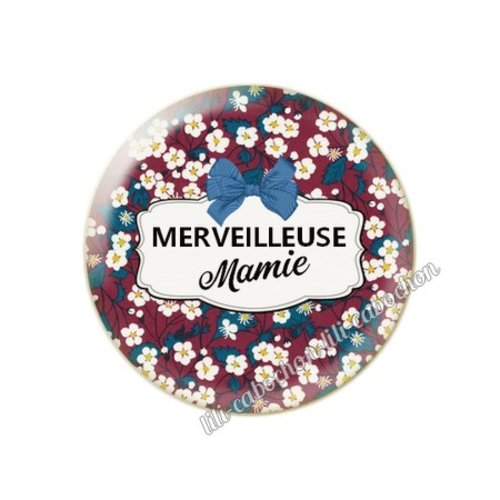 Cabochon résine a coller 25 mm mamie ml44