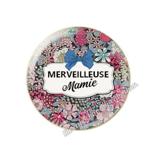 Cabochon résine a coller 25 mm mamie ml46