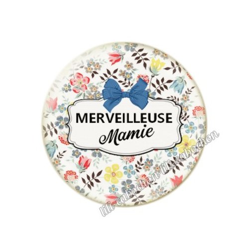 Cabochon résine a coller 25 mm mamie ml47