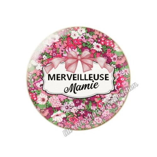 Cabochon résine a coller 25 mm mamie ml60
