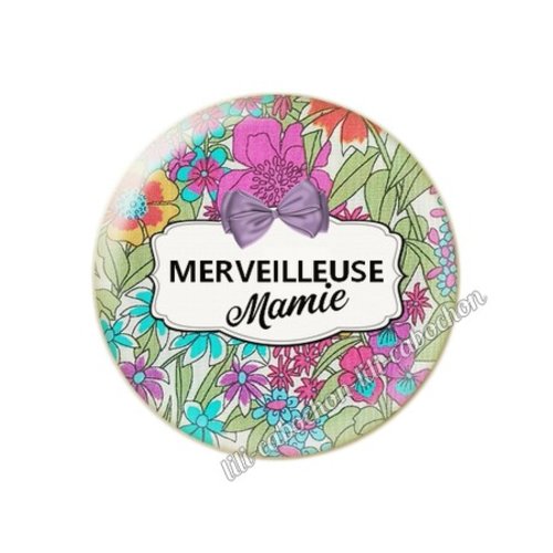 Cabochon résine a coller 25 mm mamie ml61
