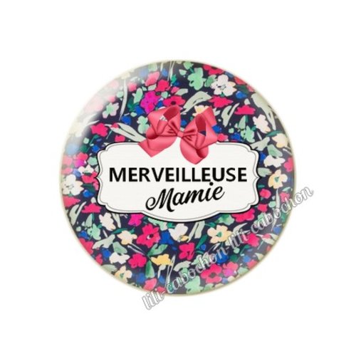 Cabochon résine a coller 25 mm mamie ml68