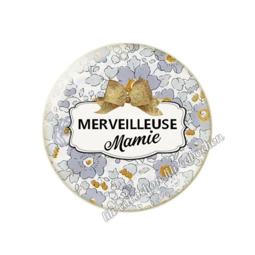 Cabochon résine a coller 25 mm mamie ml69