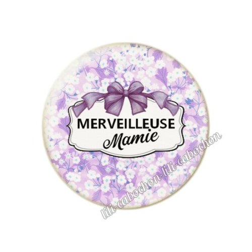 Cabochon résine a coller 25 mm mamie ml70