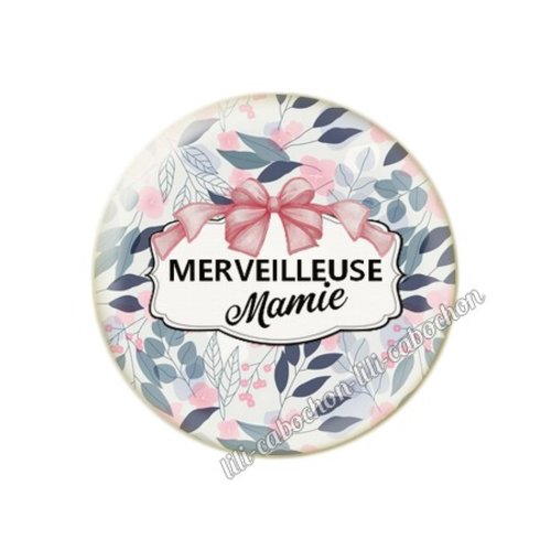 Cabochon résine a coller 25 mm mamie ml71