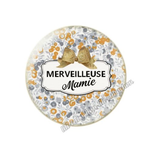 Cabochon résine a coller 25 mm mamie ml73