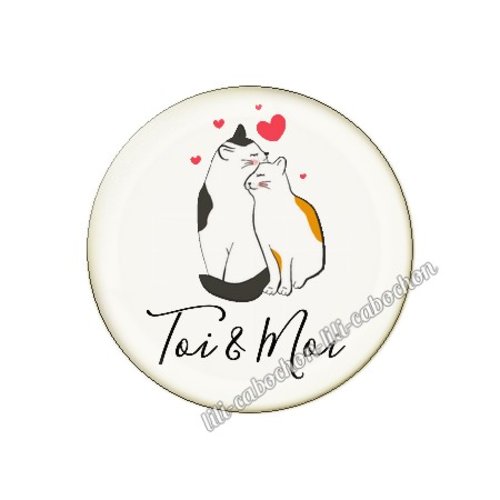 Cabochon résine a coller 25 mm chérie amour couple saint valentin coeur je t'aime p39