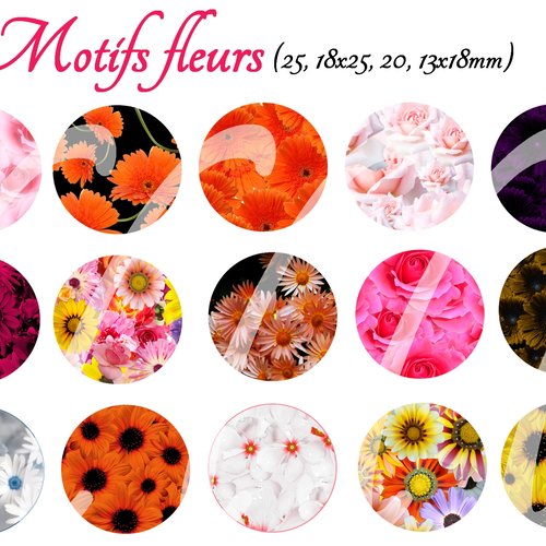 Téléchargement immédiat: images digitales pour cabochons à imprimer fleur bleue