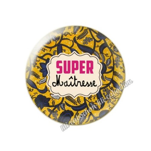 Maîtresse km11 au choix cabochon résine ou en verre avec ou sans support, miroir, magnet, porte clé