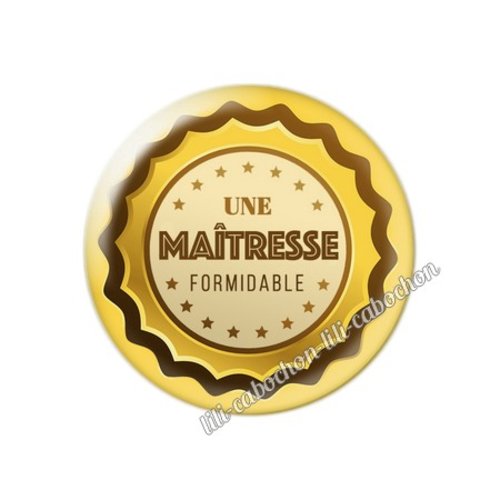 Maîtresse km24 cabochon en résine époxy 25 mm