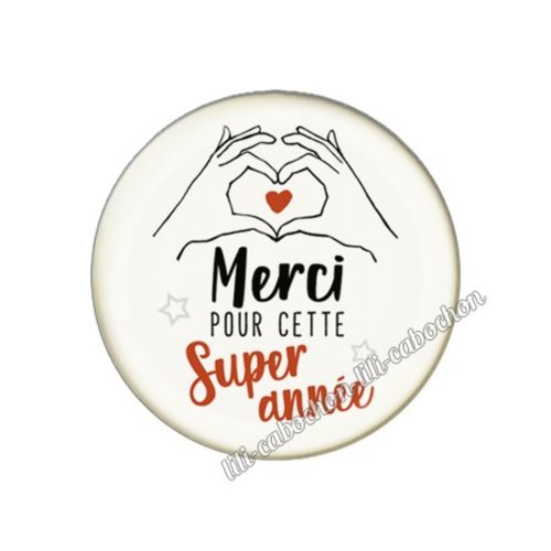 Merci pour cette année km44 cabochon en résine époxy 25 mm