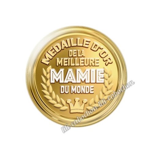Mamie km13 cabochon en résine époxy 25 mm