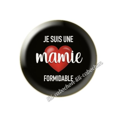 Mamie km18 cabochon en résine époxy 25 mm