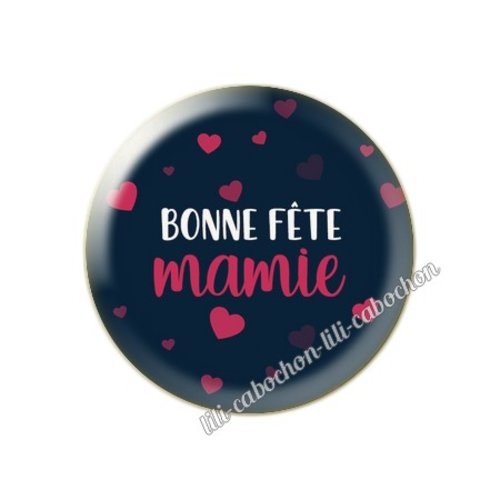Mamie km19 cabochon en résine époxy 25 mm