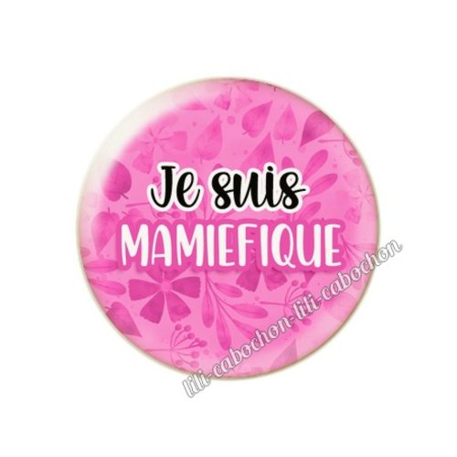 Mamie km20 cabochon en résine époxy 25 mm