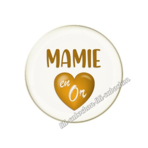 Mamie km26 cabochon en résine époxy 25 mm