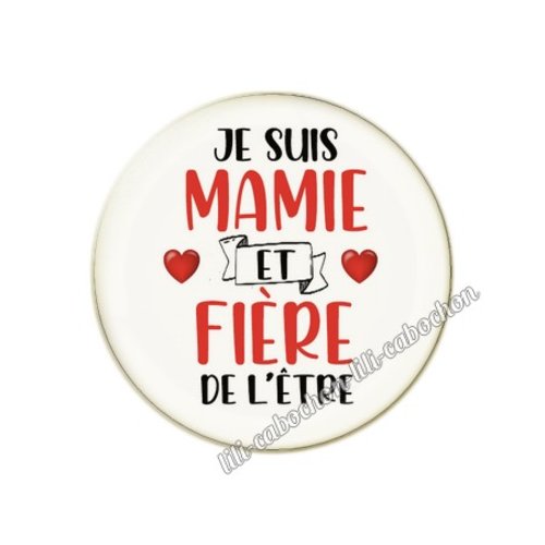 Mamie km28 cabochon en résine époxy 25 mm