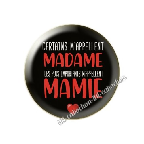 Mamie km29 cabochon en résine époxy 25 mm