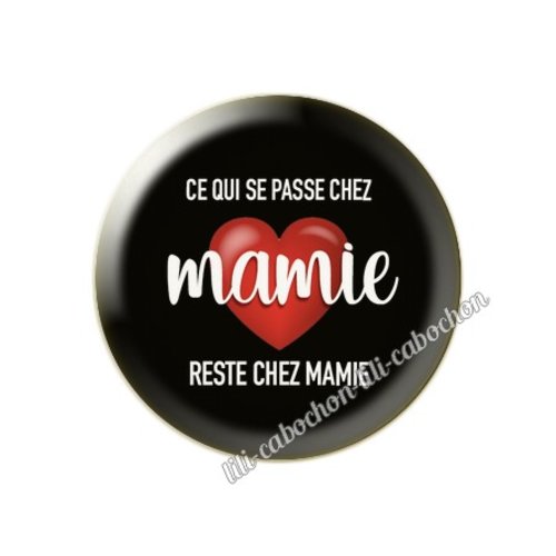 Mamie km31 cabochon en résine époxy 25 mm