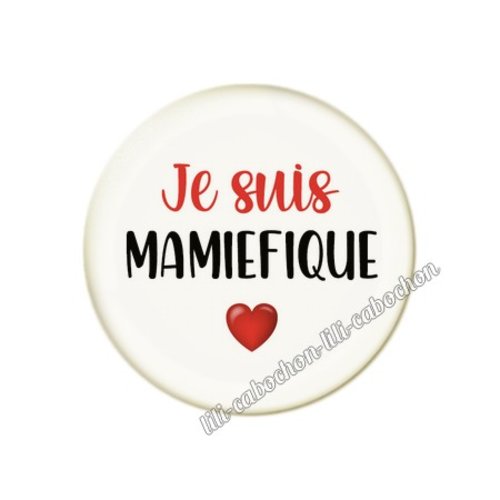 Mamie km32 cabochon en résine époxy 25 mm