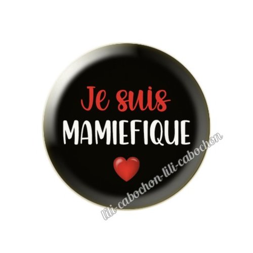 Mamie km33 cabochon en résine époxy 25 mm