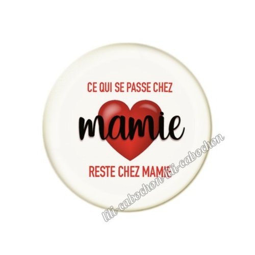 Mamie km34 cabochon en résine époxy 25 mm