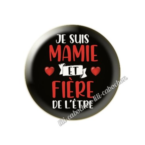 Mamie km38 cabochon en résine époxy 25 mm