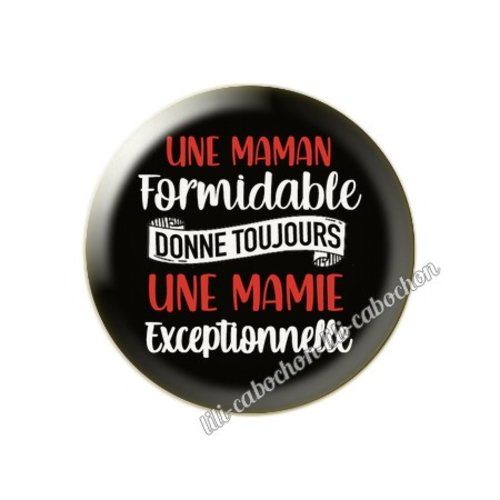 Mamie km40 cabochon en résine époxy 25 mm