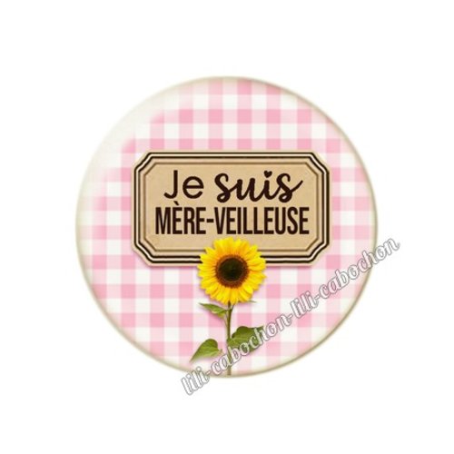 Mère-veilleuse maman km1 cabochon en résine époxy 25 mm