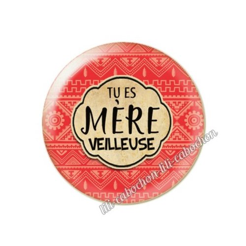 Mère-veilleuse maman km10 cabochon en résine époxy 25 mm