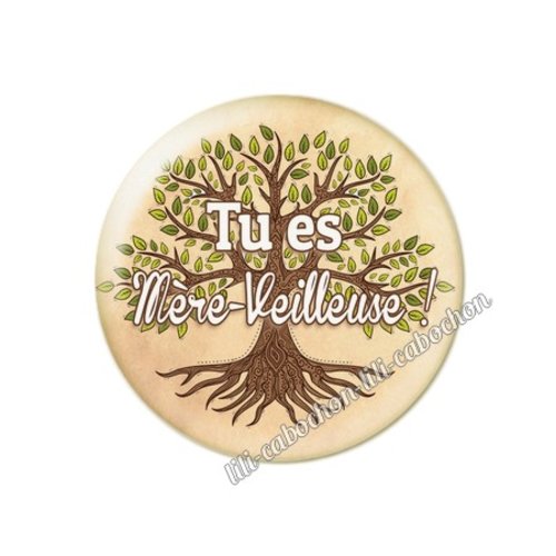 Mère-veilleuse maman km12 cabochon en résine époxy 25 mm