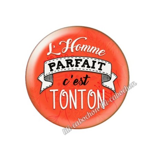 L'homme parfait tonton km39 cabochon en résine époxy 25 mm