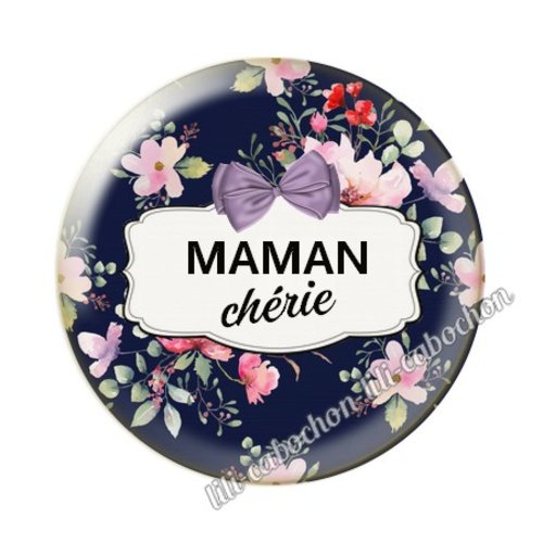 Maman kp22 au choix cabochon résine ou en verre avec ou sans support, miroir, magnet, porte clé