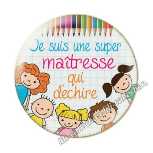 Maîtresse kj2 cabochon en résine époxy 25 mm