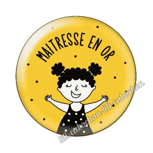 Maîtresse kj37 au choix cabochon résine ou en verre avec ou sans support, miroir, magnet, porte clé