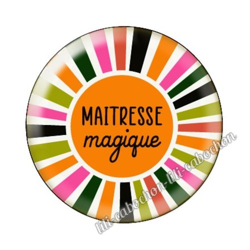 Maîtresse kj38 au choix cabochon résine ou en verre avec ou sans support, miroir, magnet, porte clé