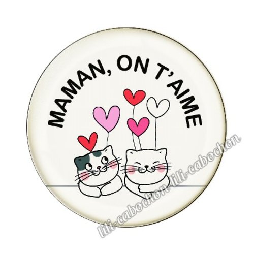 Maman kj64 au choix cabochon résine ou en verre avec ou sans support, miroir, magnet, porte clé
