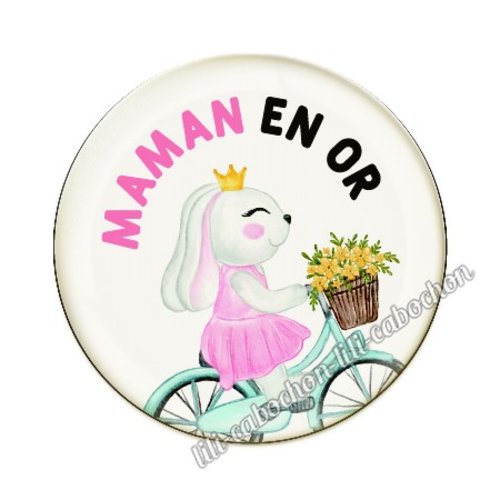 Maman kj66 au choix cabochon résine ou en verre avec ou sans support, miroir, magnet, porte clé