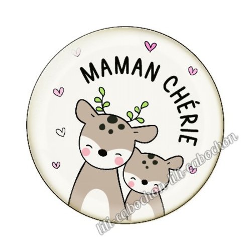 Maman kj67 au choix cabochon résine ou en verre avec ou sans support, miroir, magnet, porte clé
