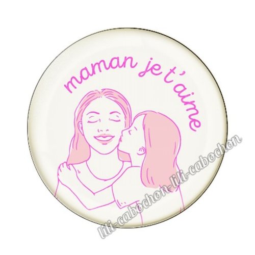 Maman kj84 au choix cabochon résine ou en verre avec ou sans support, miroir, magnet, porte clé