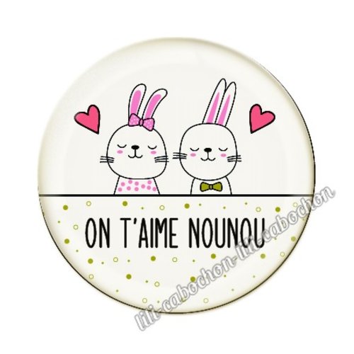 Nounou kj101 au choix cabochon résine ou en verre avec ou sans support, miroir, magnet, porte clé