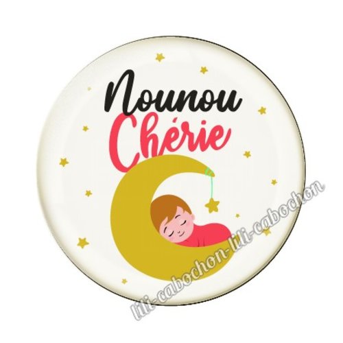 Merci nounou kj106 cabochon en résine époxy 25 mm