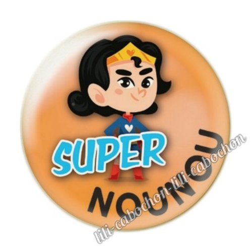 Merci nounou kj111 au choix cabochon résine ou en verre avec ou sans support, miroir, magnet, porte clé