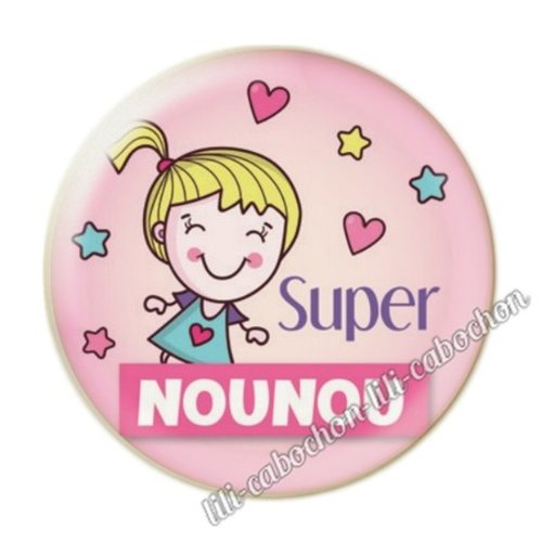 Merci nounou kj118 cabochon en résine époxy 25 mm