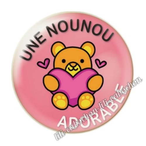 Merci nounou kj120 cabochon en résine époxy 25 mm
