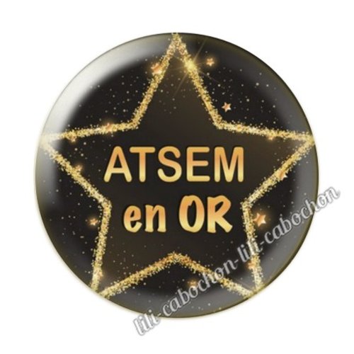 Atsem kj1222 au choix cabochon résine ou en verre avec ou sans support, miroir, magnet, porte clé