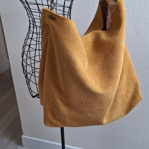 Sac cabas en velours claudie