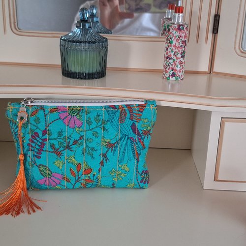 Trousse plate matelassée joséphine