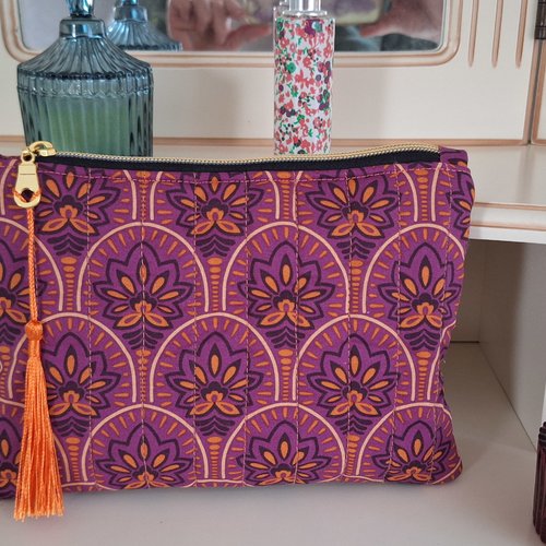 Trousse plate matelassée joséphine