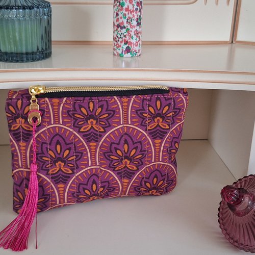 Trousse plate matelassée joséphine